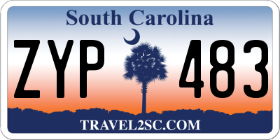 SC license plate ZYP483