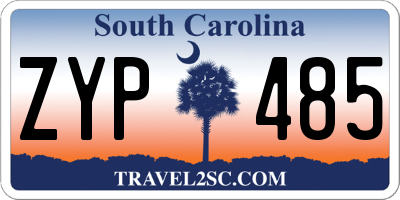 SC license plate ZYP485