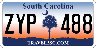 SC license plate ZYP488