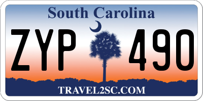 SC license plate ZYP490