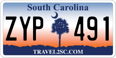 SC license plate ZYP491