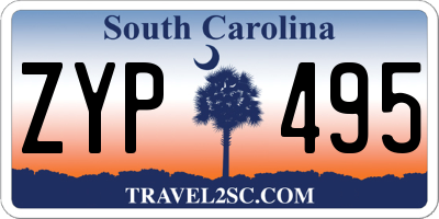 SC license plate ZYP495