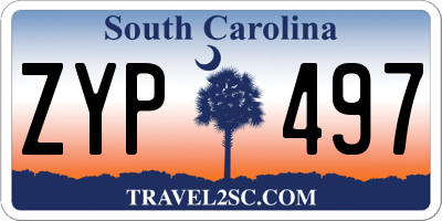 SC license plate ZYP497