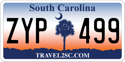 SC license plate ZYP499