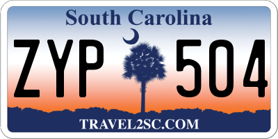 SC license plate ZYP504