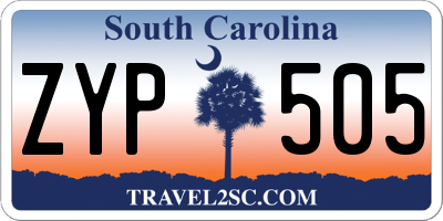 SC license plate ZYP505