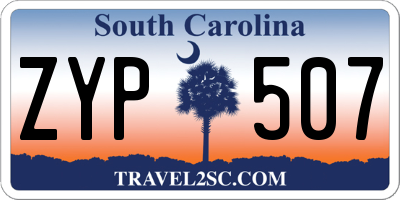 SC license plate ZYP507