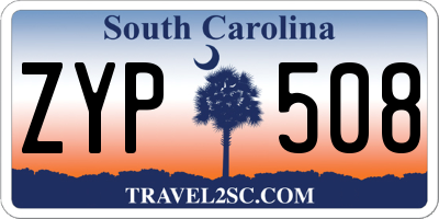 SC license plate ZYP508