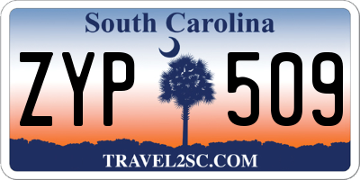 SC license plate ZYP509