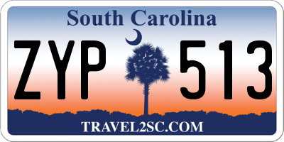 SC license plate ZYP513