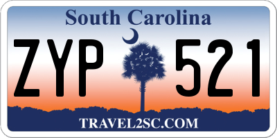 SC license plate ZYP521