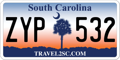 SC license plate ZYP532