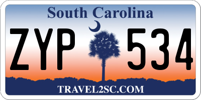 SC license plate ZYP534