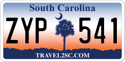 SC license plate ZYP541