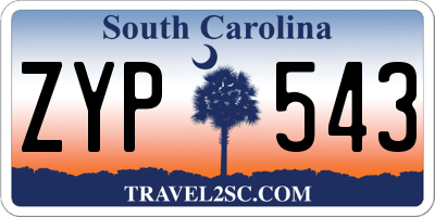 SC license plate ZYP543