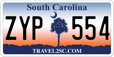 SC license plate ZYP554