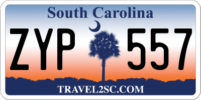 SC license plate ZYP557