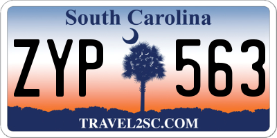 SC license plate ZYP563