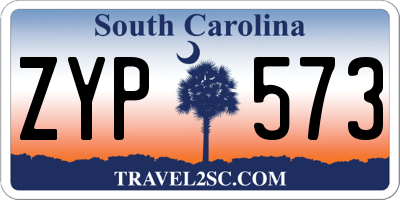 SC license plate ZYP573