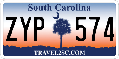 SC license plate ZYP574