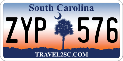 SC license plate ZYP576