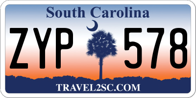 SC license plate ZYP578