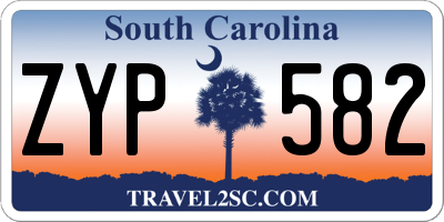 SC license plate ZYP582