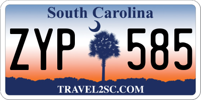 SC license plate ZYP585