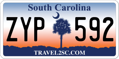 SC license plate ZYP592