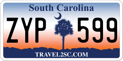 SC license plate ZYP599