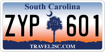 SC license plate ZYP601