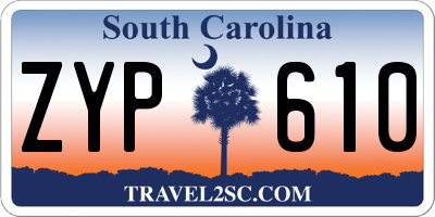 SC license plate ZYP610