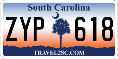 SC license plate ZYP618