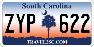 SC license plate ZYP622