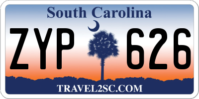 SC license plate ZYP626