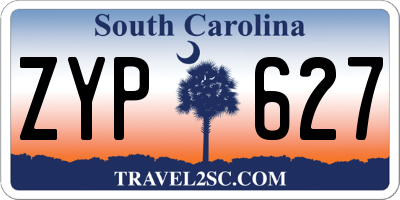 SC license plate ZYP627