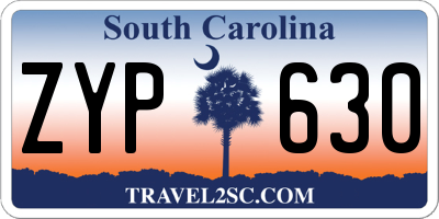 SC license plate ZYP630