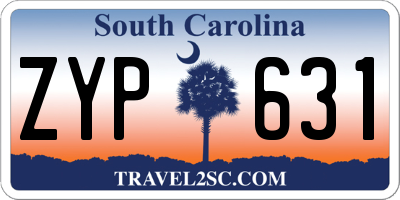 SC license plate ZYP631