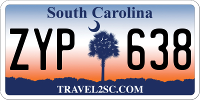 SC license plate ZYP638