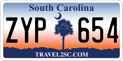 SC license plate ZYP654