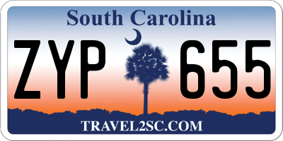 SC license plate ZYP655