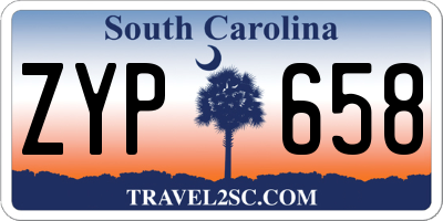 SC license plate ZYP658