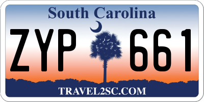 SC license plate ZYP661