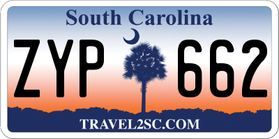 SC license plate ZYP662