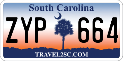 SC license plate ZYP664