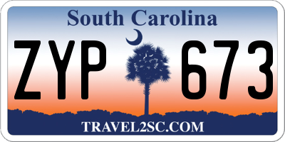 SC license plate ZYP673