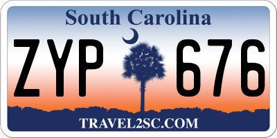SC license plate ZYP676