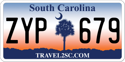 SC license plate ZYP679