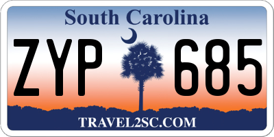 SC license plate ZYP685