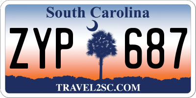 SC license plate ZYP687